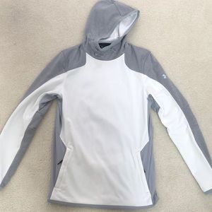 Under Armor White and Gray Hoodie Size Small